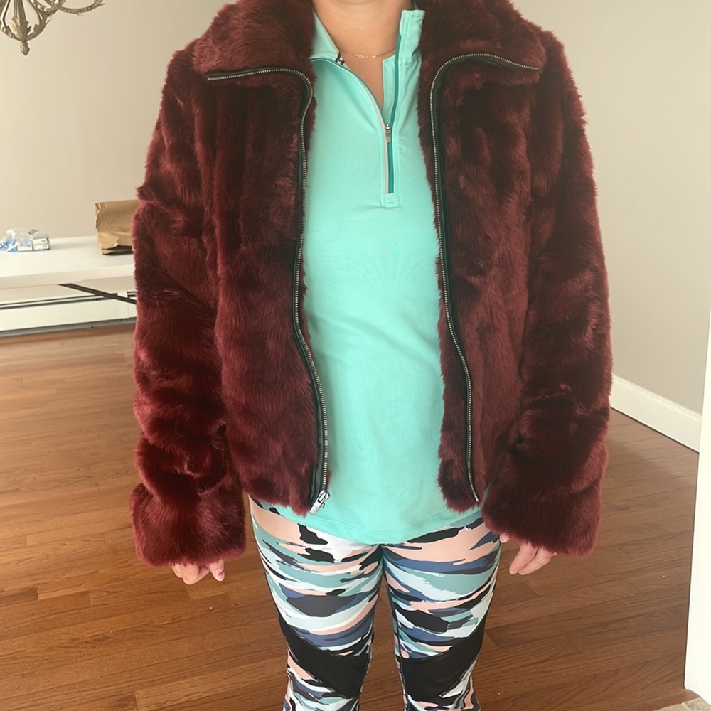 Express Faux red coat
